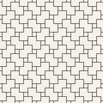 Vector seamless pattern. Repeating geometric abstract elements. Stylish monoc Stock Illustration