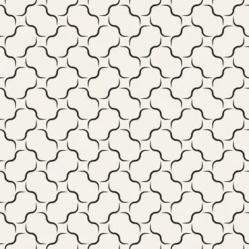 Vector seamless pattern. Repeating geometric abstract elements. Stylish monoc Stock Illustration