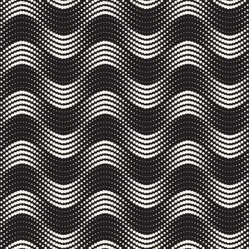 Vector seamless pattern. Repeating geometric abstract elements. Stylish monoc Stock Illustration