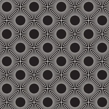 Vector seamless pattern. Repeating geometric abstract elements. Stylish monoc Stock Illustration