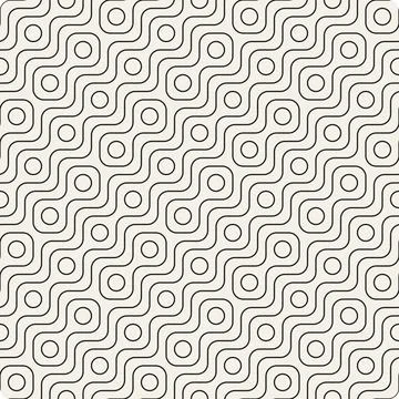 Vector seamless pattern. Repeating geometric abstract elements. Stylish monoc 库存插图