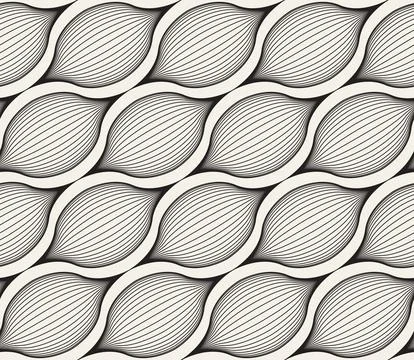 Vector seamless pattern. Repeating geometric abstract elements. Stylish monoc Illustrazione stock