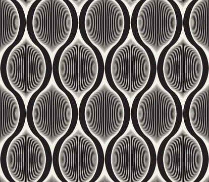Vector seamless pattern. Repeating geometric abstract elements. Stylish monoc 스톡 일러스트