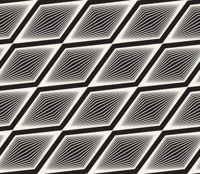 Vector seamless pattern. Repeating geometric abstract elements. Stylish monoc Stock Illustration