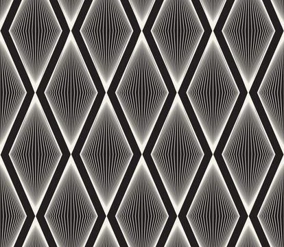 Vector seamless pattern. Repeating geometric abstract elements. Stylish monoc Stock Illustration