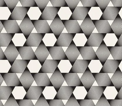 Vector seamless pattern. Repeating geometric abstract elements. Stylish monoc Illustrazione stock