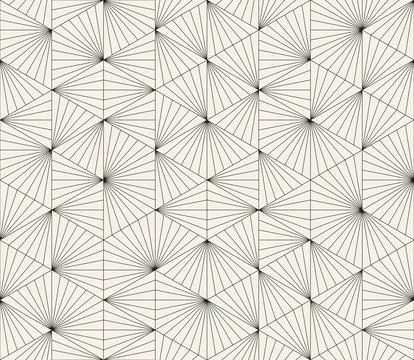 Vector seamless pattern. Repeating geometric abstract elements. Stylish monoc Illustrazione stock