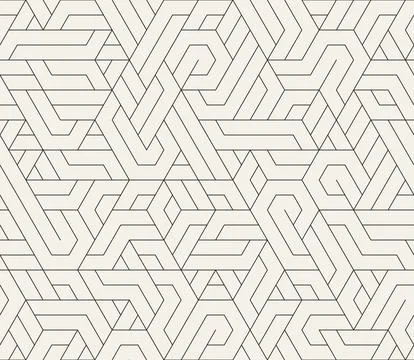 Vector seamless pattern. Repeating geometric abstract elements. Stylish monoc イラスト素材