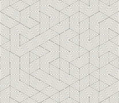 Vector seamless pattern. Repeating geometric abstract elements. Stylish monoc Illustrazione stock