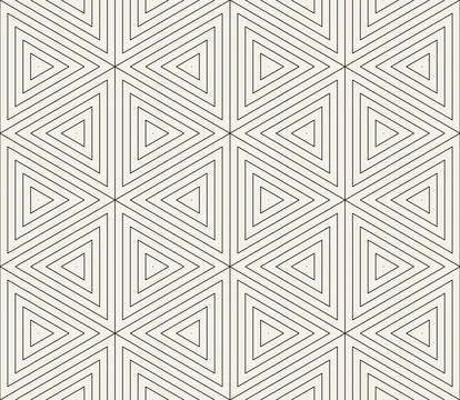 Vector seamless pattern. Repeating geometric abstract elements. Stylish monoc Illustrazione stock