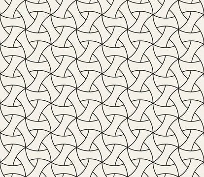 Vector seamless pattern. Repeating geometric abstract elements. Stylish monoc Stock Illustration