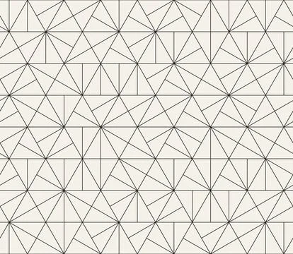 Vector seamless pattern. Repeating geometric abstract elements. Stylish monoc 库存插图