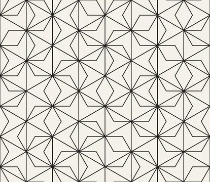 Vector seamless pattern. Repeating geometric abstract elements. Stylish monoc Stock Illustration