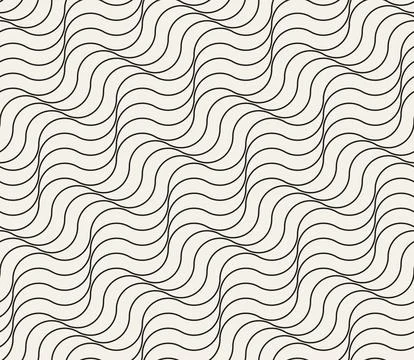 Vector seamless pattern. Repeating geometric abstract elements. Stylish monoc Stock Illustration
