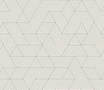Vector seamless pattern. Repeating geometric abstract elements. Stylish monoc 库存插图