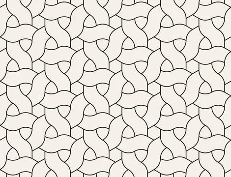 Vector seamless pattern. Repeating geometric elements. Stylish monochrome b.. 库存插图