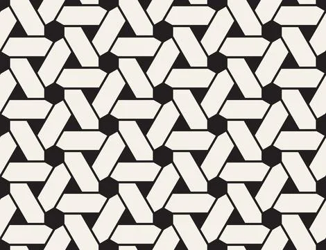Vector seamless pattern. Repeating geometric elements. Stylish monochrome b.. 스톡 일러스트