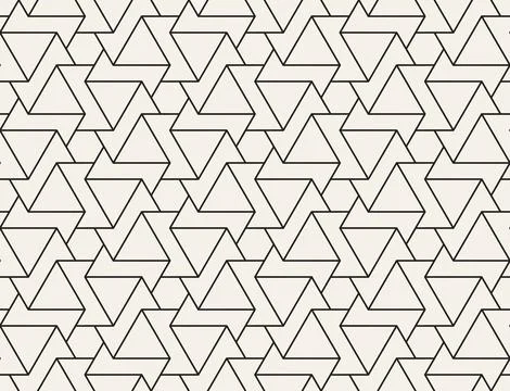 Vector seamless pattern. Repeating geometric elements. Stylish monochrome b.. Stock Illustration