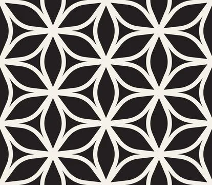 Vector seamless pattern. Repeating geometric elements. Stylish monochrome b.. 库存插图