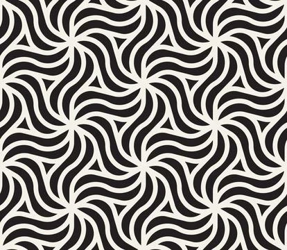 Vector seamless pattern. Repeating geometric elements. Stylish monochrome b.. Illustrazione stock