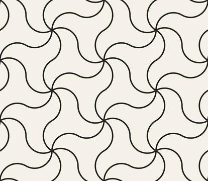 Vector seamless pattern. Repeating geometric elements. Stylish monochrome b.. 스톡 일러스트