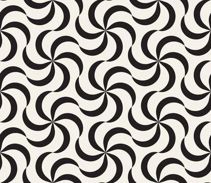 Vector seamless pattern. Repeating geometric elements. Stylish monochrome b.. Illustrazione stock