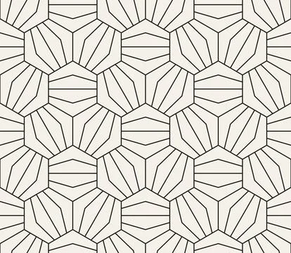 Vector seamless pattern. Repeating geometric elements. Stylish monochrome b.. 库存插图