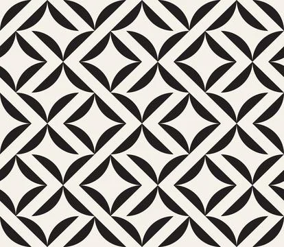 Vector seamless pattern. Repeating geometric elements. Stylish monochrome b.. 库存插图