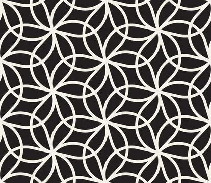 Vector seamless pattern. Repeating geometric elements. Stylish monochrome b.. Illustrazione stock