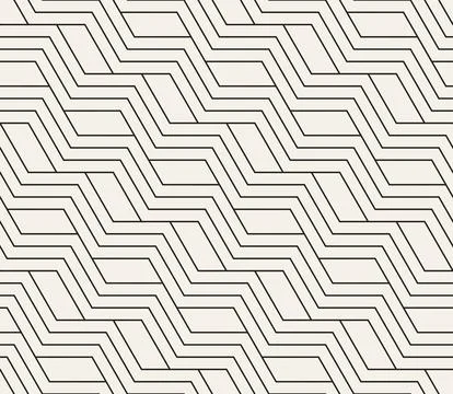 Vector seamless pattern. Repeating geometric abstract elements. Stylish monoc Stock Illustration