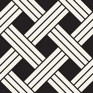 Vector seamless pattern. Repeating geometric elements. Stylish monochrome b.. イラスト素材