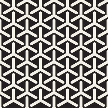 Vector seamless pattern. Repeating geometric elements. Stylish monochrome b.. Illustrazione stock