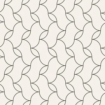 Vector seamless pattern. Repeating geometric elements. Stylish monochrome b.. Illustrazione stock