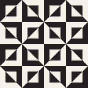 Vector seamless pattern. Repeating geometric elements. Stylish monochrome b.. 库存插图