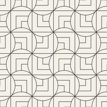 Vector seamless pattern. Repeating geometric abstract elements. Stylish monoc Stock Illustration
