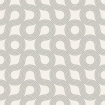 Vector seamless pattern. Repeating geometric abstract elements. Stylish monoc Stock Illustration