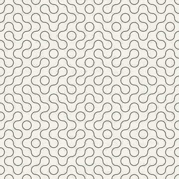 Vector seamless pattern. Repeating geometric abstract elements. Stylish monoc Illustrazione stock