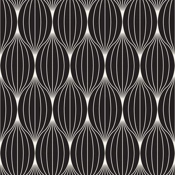 Vector seamless pattern. Repeating geometric abstract elements. Stylish monoc Illustrazione stock