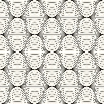 Vector seamless pattern. Repeating geometric abstract elements. Stylish monoc 스톡 일러스트
