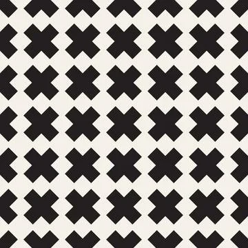 Vector seamless pattern. Repeating geometric elements. Stylish monochrome b.. 库存插图