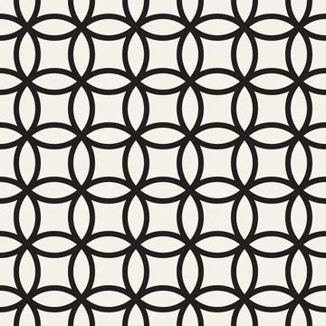 Vector seamless pattern. Repeating geometric elements. Stylish monochrome b.. 스톡 일러스트