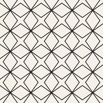 Vector seamless pattern. Repeating geometric elements. Stylish monochrome b.. 库存插图
