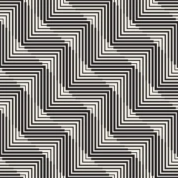 Vector seamless pattern. Repeating geometric elements. Stylish monochrome b.. Stock Illustration
