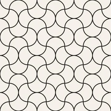 Vector seamless pattern. Repeating geometric elements. Stylish monochrome b.. 스톡 일러스트