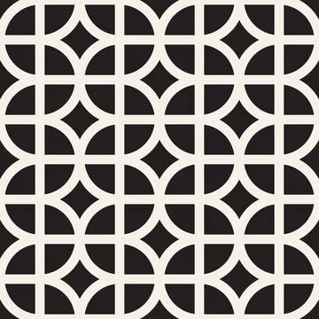 Vector seamless pattern. Repeating geometric elements. Stylish monochrome b.. イラスト素材
