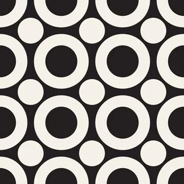 Vector seamless pattern. Repeating geometric elements. Stylish monochrome b.. Illustrazione stock