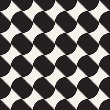 Vector seamless pattern. Repeating geometric elements. Stylish monochrome b.. 库存插图