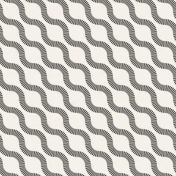 Vector seamless pattern. Repeating geometric elements. Stylish monochrome b.. 库存插图