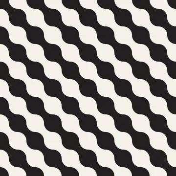 Vector seamless pattern. Repeating geometric elements. Stylish monochrome b.. 스톡 일러스트