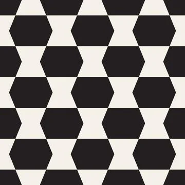 Vector seamless pattern. Repeating geometric elements. Stylish monochrome b.. Stock Illustration